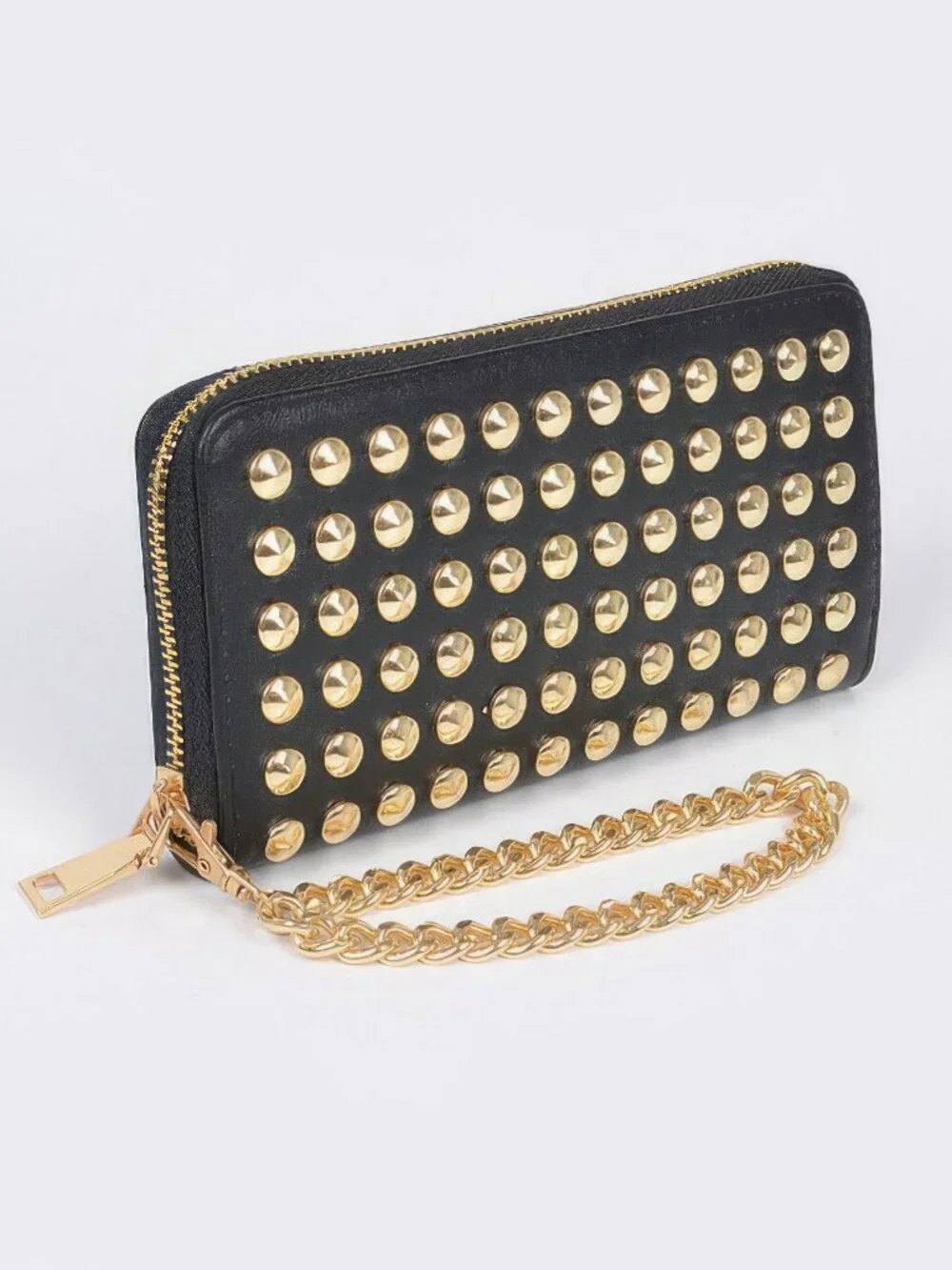 Studded Wallet With Chain